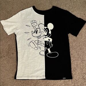 Mickey Mouse Black and White Kids T-Shirt